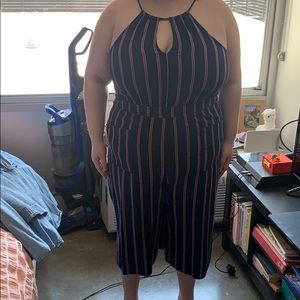 Plus size Striped jumpsuit, offers welcomed!